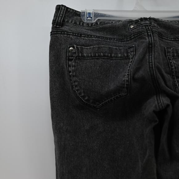 DKNY Skinny Jeans Y2K Style Zipper Faded Black Women Size 30 - Picture 12 of 15